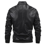 80's Leather Jacket Spring and Autumn Men's Leather Jackets Velvet Youth Motorcycle Leather Coat Men's Coat