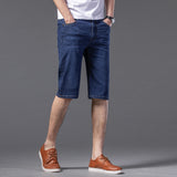 Men Jean Shorts Denim Shorts Men's Summer Stretch Breathable Sports Straight Simple Shorts Fashion