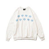 Mens Fall Outfits Love Long Sleeve T-shirt Autumn and Winter Loose Round Neck Sweater