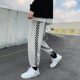 Men Pants Drawstring Ankle-Tied Casual Trousers