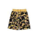 A Ape Print Shorts Baby Boy and Girl Summer Deformation Shark Head Camouflage Stitching Camouflage Shorts Casual Fifth Pants