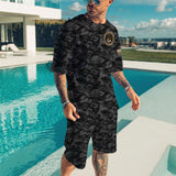 3D T Shirt Printed Beach Pants Suit