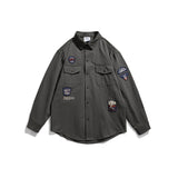 Men Shacket Long Sleeve Autumn Shirt Autumn Shirt Long Sleeve Shirt All-Matchloose Coat