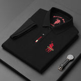 USPA Shirts Short-Sleeved T-shirt Summer Business Men's Embroidery Lapel Polo Shirt