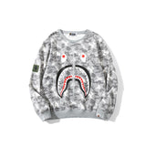 A Ape Print Sweatshirts Digital Pixels Camouflage Pullover Sweater Men's and Women's round Neck Thin Coat