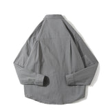 Men Shacket Long Sleeve Autumn Shirt Autumn Shirt Solid Color Fashion Loose Retro Workwear Shirt