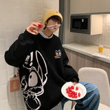 Vintage Graphic Hoodies Round Neck Print