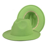 Fedora Hat Woolen Thick Top Hat Women's Fedora Hat British Style Felt Cap