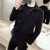 Autumn and Winter Trendy Men's Short Coat Men's Clothing Temperament Jacket Fashion Trench Coat Men's Men's Spring Trench Coat