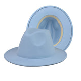 Fedora Hat Woolen Thick Top Hat Women's Fedora Hat British Style Felt Cap