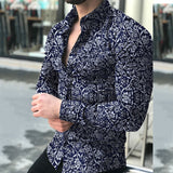 Men Spring Shirts Casual Women Tops Shirt Printed Fashionable Large Size Long Sleeve Shirt Men's Shirt