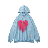 Mens Fall Outfits Letter Graffiti Printed Hoodie Loose Long Sleeve Jacket