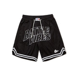 Basketball Shorts High Street Embroidery Couple Retro Sports Hip Hop Basketball Shorts Men's Cropped Pants Casual Loose Middle Pants