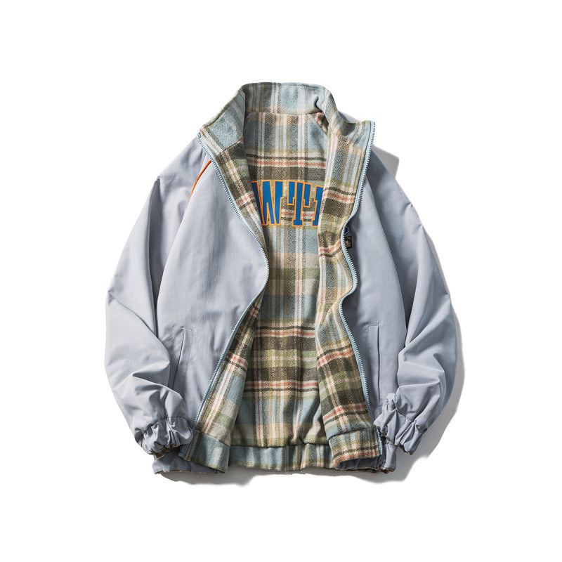 Men's Baseball Uniform Men's Spring Overalls Jacket Men's Loose Trendy plus Size Retro Sports Men's Jacket Men Coat