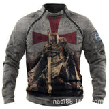 Tactics Style Men Sweatshirts & Hoodies Men's Long Sleeve Creative Retro 3D Printing Outdoor Casual Sweatshirt