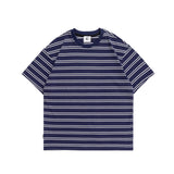 2022 Summer Man T Shirt Stripe Color Matching