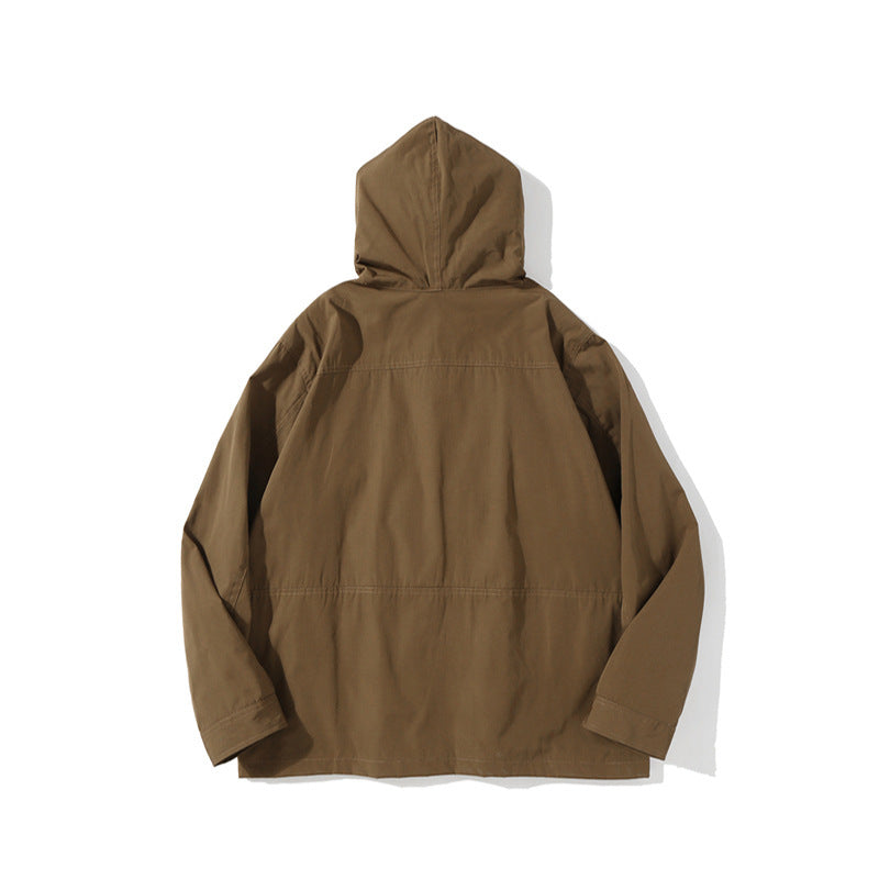 A Bath Ape Khaki Pocket Brown Jacket Trench Coat Coat