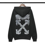 Autumn And Winter Terry Hooded Loose Sweater Printed Men'S And Women'S Jacket
