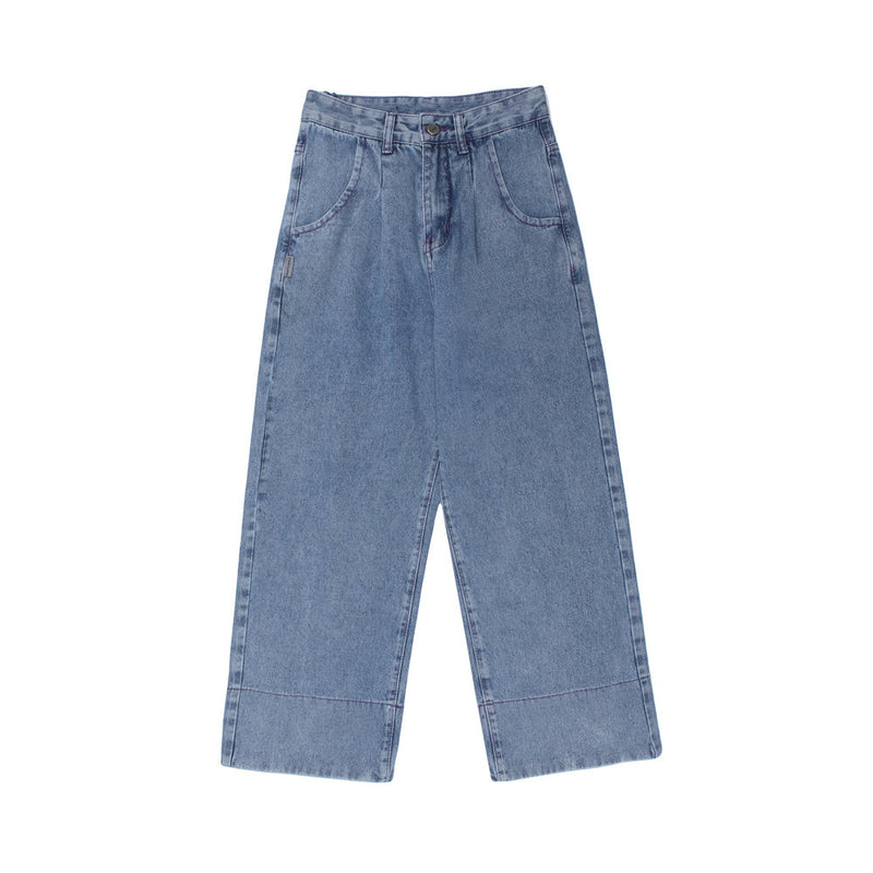 Solid Color Jeans Men's plus Size Retro Sports Trousers Casual Trousers Men Jeans