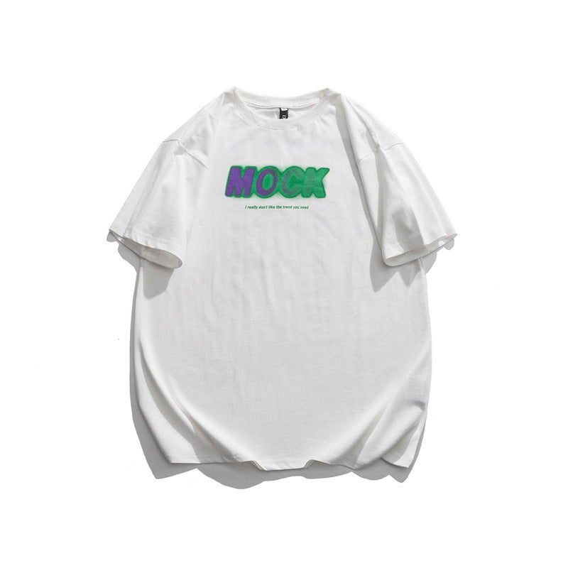 2022 Summer man t shirt Graffiti Letter Print Short-Sleeve