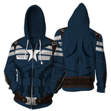 Captain America Hoodie 3D Printed Zipper Hoodie