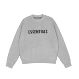 Fog Essentials Sweater Sweater Autumn and Winter Double Line Letter Crew Neck Pullover Knitted Sweater Men and Women Same Style