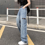 Harajuku Clothing Men Classic Retro Pants Straight Leg Pant Summer Vintage Jeans Men and Women Wide Leg Pants Trousers