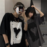 Harajuku Clothing Men's Tshirt Classic Retro Shirts Summer Printed Loose Short Sleeve T-shirt Men's and Women's Tops