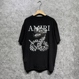 Amiri T Shirt Rattlesnake Printed Casual Round Neck