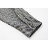 Men Shacket Long Sleeve Autumn Shirt Autumn Letter Vintage Print Houndstooth Casual Shirt