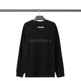 Fog Essentials Long Sleeve round Neck Sweatshirt Double Line Epoxy Letter Crew Neck Pullover
