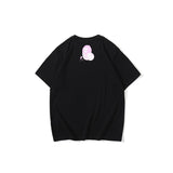 A Ape Print T Shirt Casual Pink T-shirt Short Sleeve