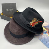Fedora Hat Jazz Wool Top Hat Universal Warp Knitting Monochrome Performance Cap
