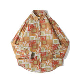 Men Shacket Long Sleeve Autumn Shirt Fall Loose Casual Shirt