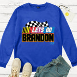 Let's Go Brandon T Shirt English Letter Crew Neck Sweatshirt