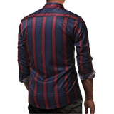 Men's Slim Fit Striped Long Sleeve Shirt plus Size Fashion Trend Casual Shirt Men Shirt