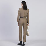 Women Pant Suit Uniform Designs Formal Style Office Lady Bussiness Attire Spring High Waist Slimming Pants Two-Piece Set