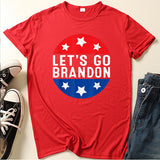 Let's Go Brandon T Shirt Summer XINGX Pattern Short Sleeve T-shirt