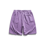 Men Shorts Contrast Color Letters Embossed Straight Cargo Pants