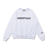 Fog Sweatshirt Essentials Long Sleeve round Neck Neck Neck Sweater Double Line Letter Print Terry round Neck Pullover Long Sleeve