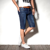 Men Jean Shorts Denim Shorts Men's Summer Pirate Shorts Youth Straight Loose Trendy plus Size Casual 5-Point Pants