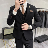 Men Suit One Button Suit Three-Piece Set