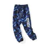 A Ape Print Pant Fashion Brand Camouflage Letters Printed Casual Trousers Sweatpants