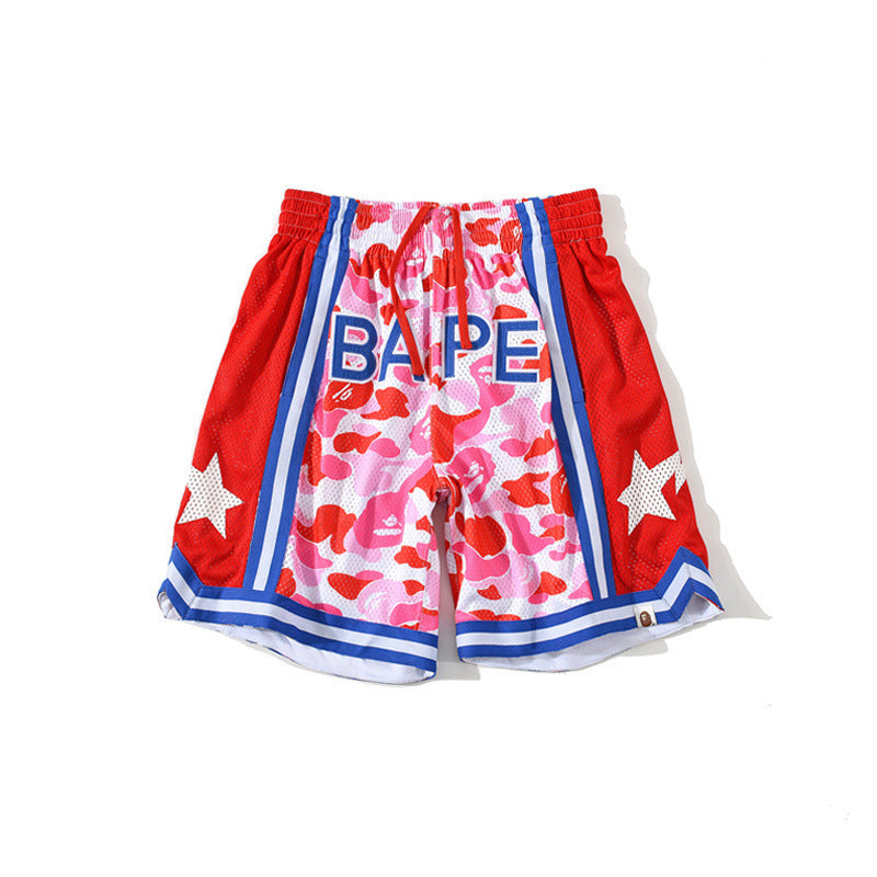 A Bath Ape Shorts Summer Men's Breathable Casual Exercise Camouflage XINGX Shorts
