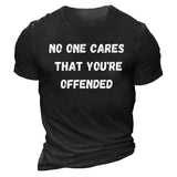Man T Shirt round Neck Printed Loose Pullover