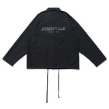 Fog Fear of God Coat Polyline Essentials Reflective Letter Coach Jacket Trench Coat Couple Coat