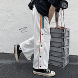 Harajuku Clothing Men Classic Retro Pants Straight Leg Pan Summer Casual Pants Men and Women Straight Wide Leg Pants