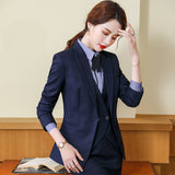 Women Pants Suit Uniform Designs Formal Style Office Lady Bussiness Attire Winter Fashion Suit Uniform