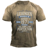 Man T Shirt round Neck Heat Transfer Patch Printed Loose Pullover
