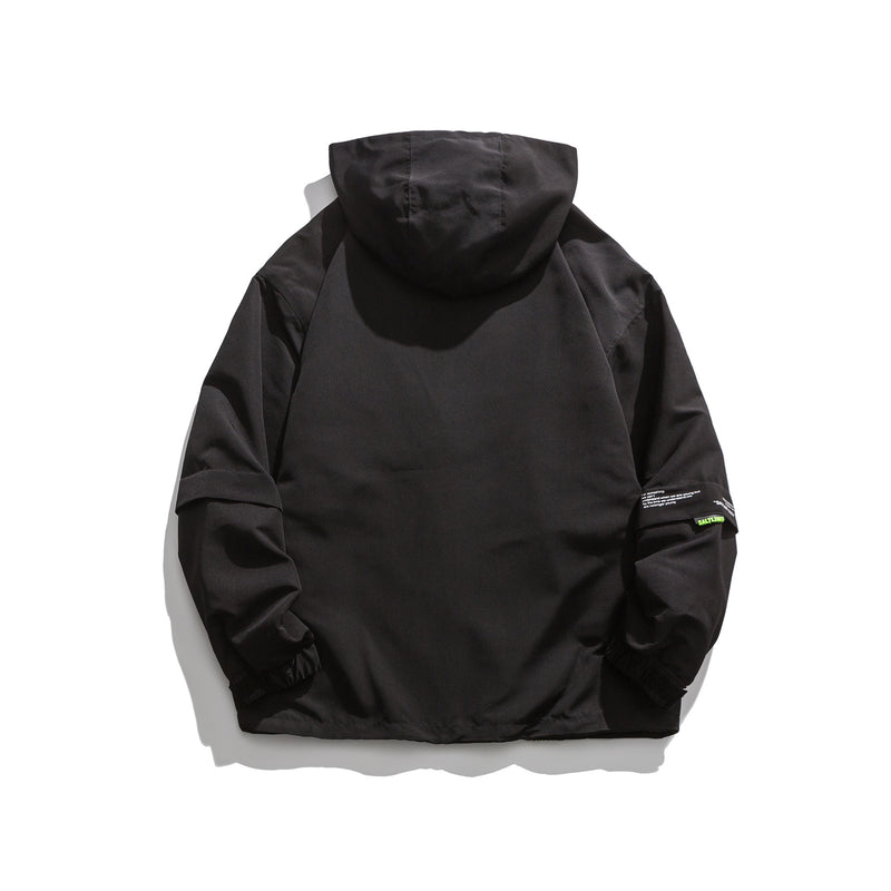 Men's Spring Workwear Jacket Men's Fashion Brand Large Size Sports Retro Hooded Jacket Casual Top Men Jacket